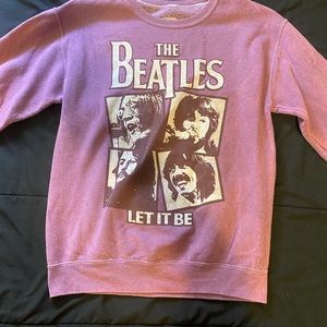 Beatles Band Crewneck, Purple Color, Size Medium